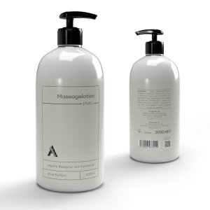 1A Massagelotion PURE | 1 Liter | inkl. Pumpspender | 8er...