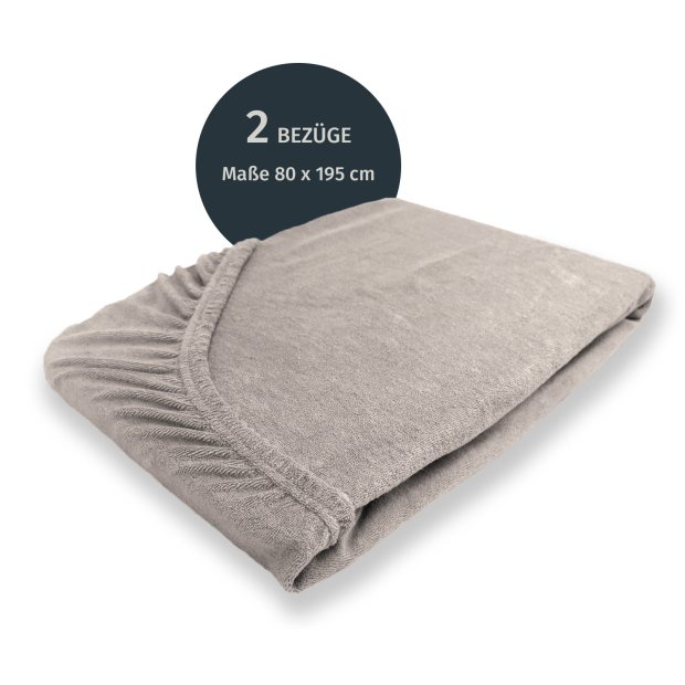 Frottee Spannbezug für Therapieliegen | Maße 80 x 195 cm | MIT oder OHNE Nasenschlitz | 2 Liegenbezüge